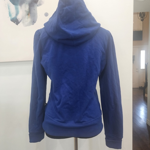 [ Guess Jeans]Royal blue,CUTEST, ZIP UP, HOODED JACKET W/ LACE TIES & RHINESTONE - Picture 10 of 16